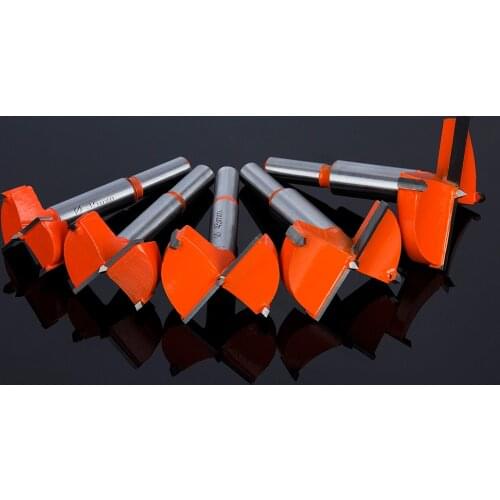 5pcs Boring Hole Saw Drill Bit Cutter 35-60mm Woodworking Forstner Drill Bit Carbide Tip Drill Bit