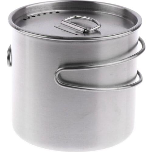 500ml Outdoor Camping Cup Pot Bowl Backpacking Travel Cup Stainless Steel for Outdoor Camping BBQ Picnic Hiking Accessories