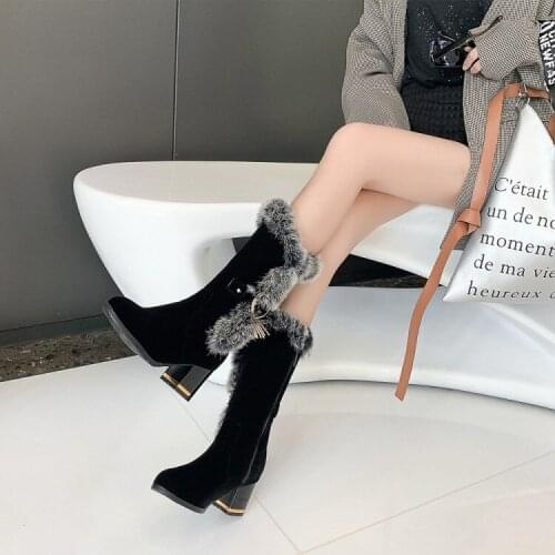 Gran tamaño - boots women shoes ankle boots for women ladies boots shoes woman winter Solid round head bow tie