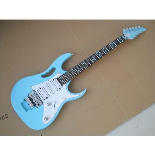 Electric guitar Mint Blue color tremolo cavity Tree of Life inlay Chrome Hardwares,customized!PayPal available!IB-6