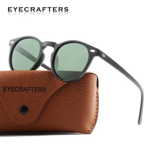 TR90 Lightweight Brand DESIGN G15 Glasses Men Women Classic Vintage Retro Polarized Sunglasses Round Sunglasses Eyewear