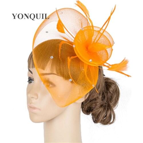 Fashion Multiple Color Crinoline Fascinator Headwear Fascinator Hair Accessory Cocktail Headpiece Sinamay Millinery Hat TMYQ043