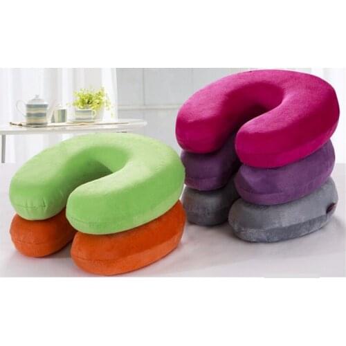 Soft U Shaped Headrest Car Flight Travel Multi-function Neck Pillow