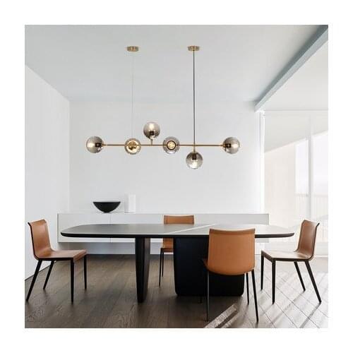 Nordic led glass ball lustre suspension lampara colgante monkey lamp kitchen dining bar kitchen fixtures