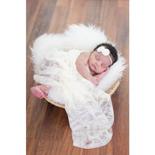 Newest baby Wrap Cloth newborn lace flower photography props wrapped towel Receiving bag Blankets bebe fotografia wrap Scarf