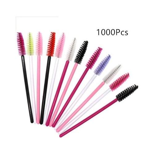 1000 pcs One-Off Disposable Eyelash Mini Brush Mascara Applicator Wand makeup Brushes Eyes Care Better Styling Tools
