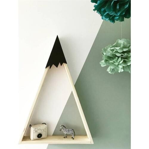 Natural Wooden Tents Bunker Shelves Wall Decorations Storages Organizer For Kids Room Photography Props Gift Big And Small Set