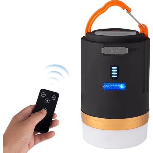 Portable Camping Lantern Waterproof Outdoor Tent Lamp USB Charging 4800mAh Remote Control LED Camping Lights For Travel Fishing