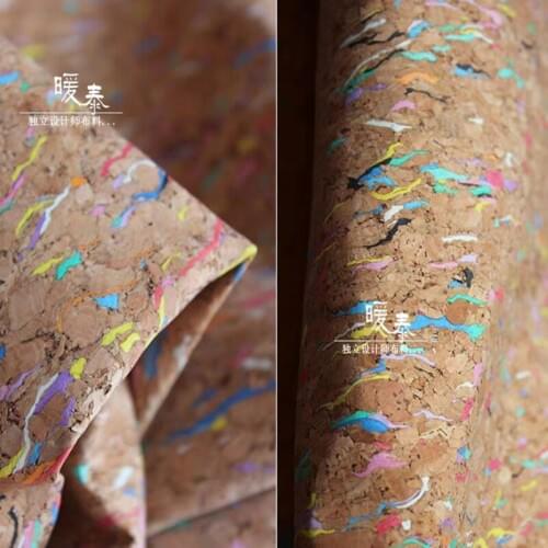 Wood Grain Fabric Colorful dots DIY Patchwork Home Decor Background Coat Craft Clothes Creative Designer Fabric