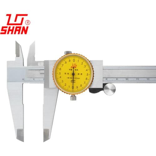 Dial calipers 0.02mm High precision stainless steel shockproof vernier with table caliper 0-300 mm caliper dial vernier caliper