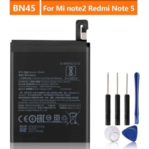 Replacement Battery For XiaomiRedmi Note 5 Redrice Note5 BN45 Rechargeable Phone Battery 4000mAh