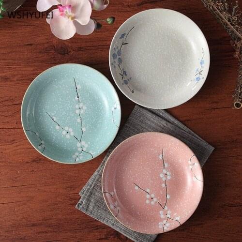 Snow Porcelain Japanese Ceramic Plate Set Tableware Korean Creative Deep Plate Exquisite and Lightweight Ceramic Tableware