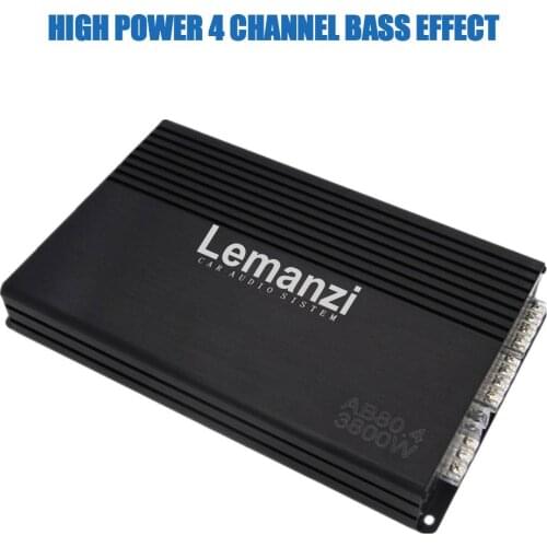 Stable Class D Monoblock Car Amplifier With Remote Subwoofer Control Bass Car Four Channel High Power Audio
