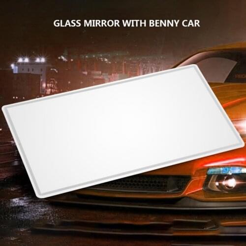 FORAUTO Car Interior Mirror Portable Car Makeup Mirror Auto Sun-Shading Visor HD Mirrors Universal Car-styling Stainless Steel