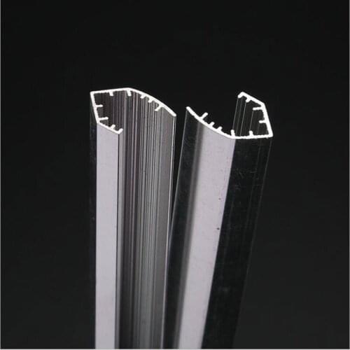 Hard Strip Aluminum Slot Cover for Jewellery Counter Golden Silver LED Bar Light Lamp Shell 1meter V Shape Lampshades 50pcs