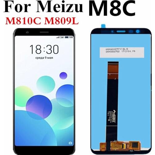 Tested 5.45"For Meizu M8C LCD M810H M810L LCD Display Screen Touch Panel Glass Digitizer Assembly for Meizu M8C M8 C LCD Display