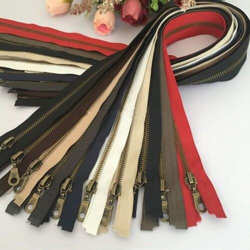 1PC Open-End Zippers 70cm Metal Bronze Zipper Slider For Jacket Coat Garment DIY , #5 Zippers ZIP01