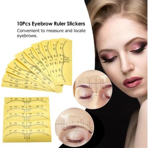 10pcs Eyebrow Ruler Sticker Microblading Disposable Tattoo Microblade Measure Eyebrow Shaping Tool Permanent Makeup Tool