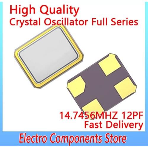 10PCS/Lot SMD Crystals 4Pin 3225 Quartz Resonator YSX321SL 14.7456MHZ 12PF ±10PPM High Frequency Crystal Oscillator Kit SMD