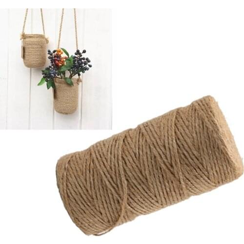 100 Yards Cords Ropes Natural Dry Twine Cord Jute Twine Rope Thread For DIY Decor Toy Crafts Parts 2mm hemp