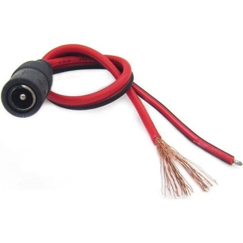 30CM female DC5.5*2.1MM Extension cord RVB red black wire 2*0.75mm2 wiring cable x100