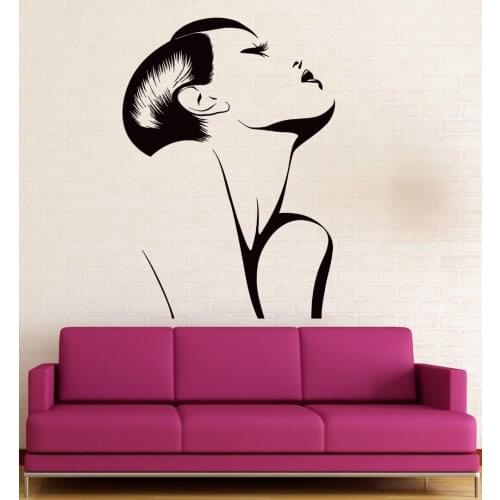 Barbershop 3d Poster Hot Sexy Girl Beauty Hair Wall Stickers Pinturas Murais Salon Spa Vinyl Wall Art Decals Wallpaper D207