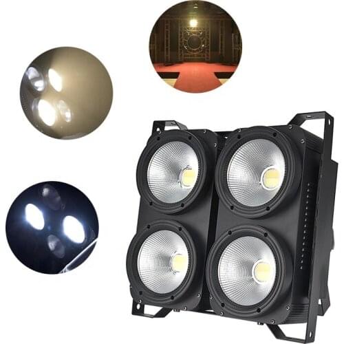 4*100W COB cool white warm white audience light stage blinder concert theater dj club party light cob led