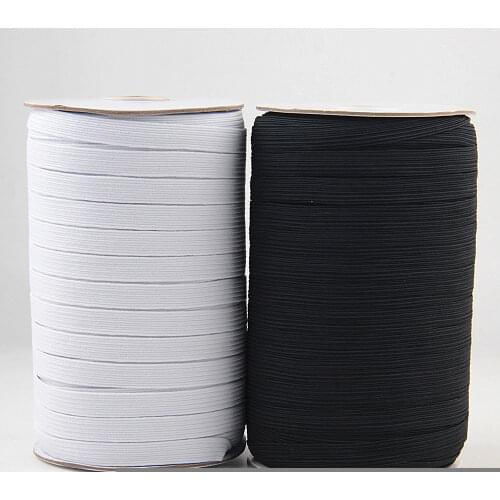 5yards/Lot 3/6mm High Elastic Sewing Elastic Band White and Black Fiat Rubber Band Waist Band Stretch Rope Elastic Ribbon DIY