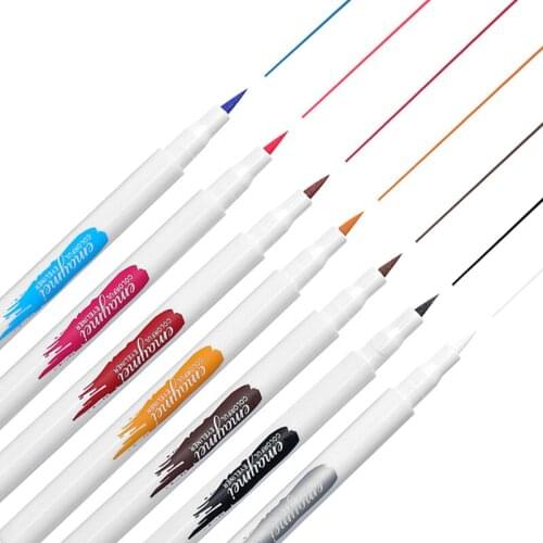 7 Pcs Liquid Eyeliner Long Lasting Eyeliner Waterproof Sweat-proof Eyeliner Pink White Black Women Beauty Cosmetics Maquiagem