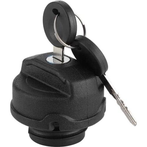 Araba aksesuar door lock actuator Fuel Tank Filler Black ABS Petrol Locking Lid Fit for Beetle/Polo/Caddy with 2 Keys