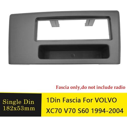 One Din Radio Fascia Car Multimedia Player Frame for Volvo S80 1999-2005 GPS Navigation Headunit Stereo DVD Player Bezel Panel