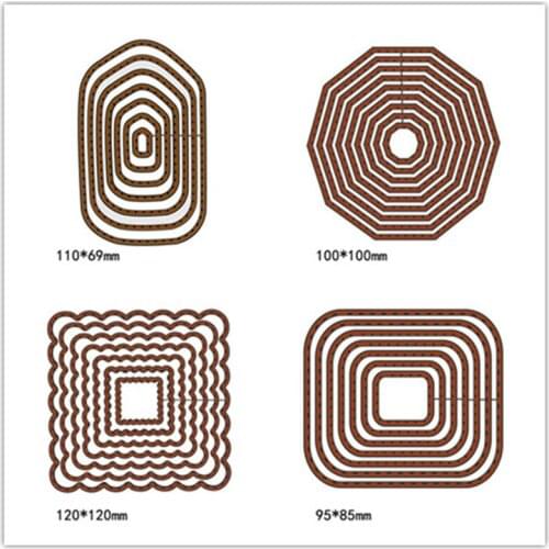 DIY Irregular Figure Frames and Covers for Embossing Paper Craft Scrapbook Album Creative Metal Cutting Dies Stamp Dies 4pcs New