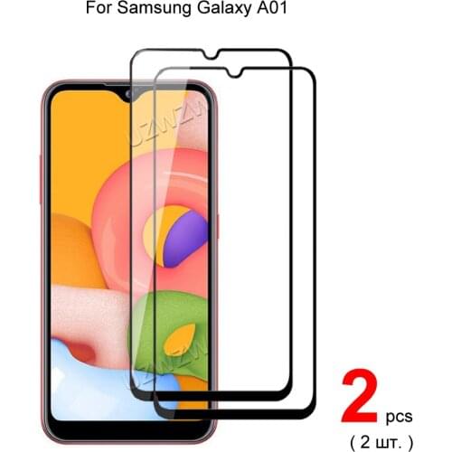 2pcs Glass For Samsung Galaxy A01 Full Cover Screen Protector Protective Tempered Glass For Samsung Galaxy A01 Tempered Glass