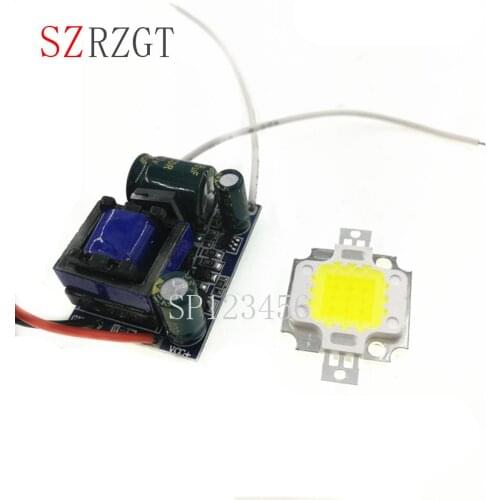 10W 6-12V 600MA Power Supply LED Driver +10W led chip 6000k For 10Watt High power LED Light Lamp Bulb 85-265V
