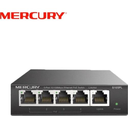 MERCURY S105PL 5 Port 10/100Mbps POE Switch AP Camera Power Supply Module Network Switch