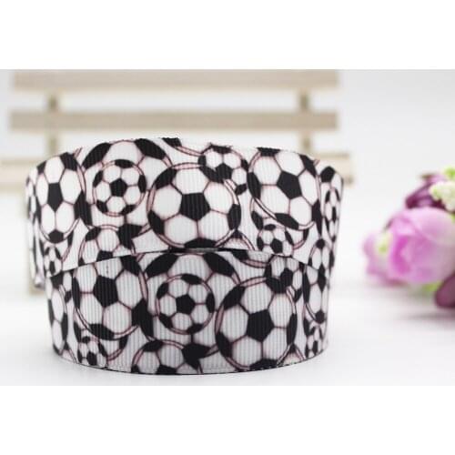 Football Printed Grosgrain Ribbon Diy Handmade Wedding Party Decoration Hair Bow Accessories 10/25/50 Yards