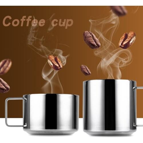 Stainless Steel Espresso Cups Set Double Wall Stainless Steel Espresso Coffee Kitchen Travel Business Cup