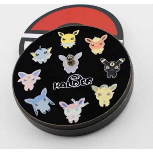 Box Set Pokemon Alloy Badges Anime Peripheral Pokemon Brooch League Region Orange Islands Pins Brooches New In Box Set Gift