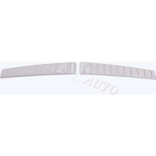 Stainless Steel Rear Bumper Foot Plate Cover Trunk Sill Guard for Tesla Model S