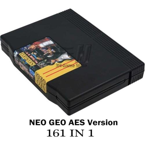 New For SNK NEO GEO AES Retro Classic 161 in 1 JAMMA Multi Games Cartridge, SNK AES With Case As Gift Console Parts