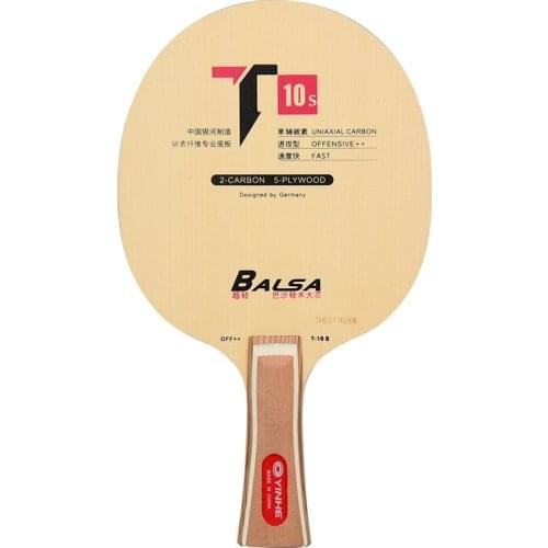 Genuine Yinhe Uranus T-10S Cypress arylate-Carbon OFF Table Tennis Blade for PingPong Racket 5 wood +2 carbon bat