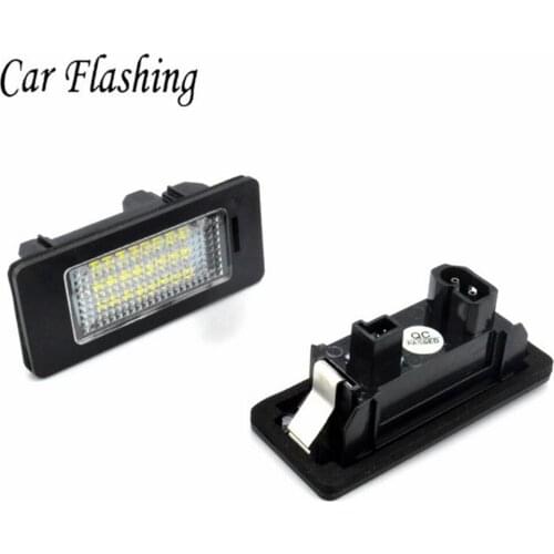 2PCS E-marked OBC Error Free 24 LED White License Number Plate Light Lamp For BMW E81 E82 E90 E91 E92 E93 E60 E61 E39 X1/E84