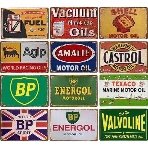 Castrol Motor Oil Metal Tin Signs Wall Plaque Vintage Art Poster Painting Plate Gas Station Pub Club Garage Decoration 8x12 Inch