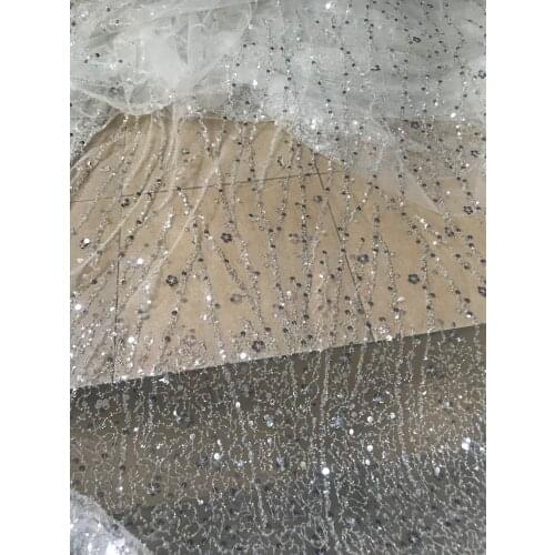 Super quality embroidered tulle lace fabric for wedding dress SYJ-108684 Nigerian french tulle lace fabric