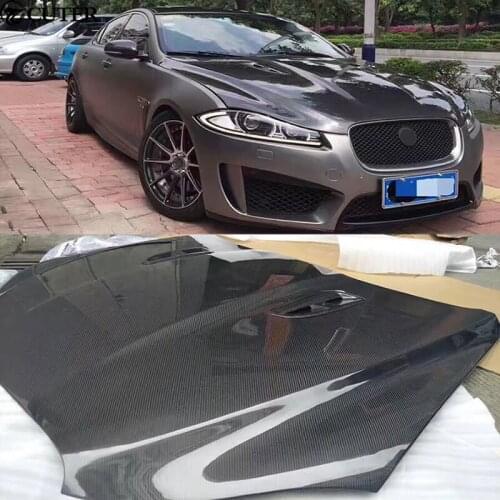 XF Carbon Fiber Fiber Engine Hoods Auto Car Bonnet For Jaguar XF 11-15