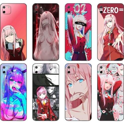 Black tpu Case For OPPO Realme C11 C20 C21 Case Back Cover Bumper Darling in the FranXX Anime