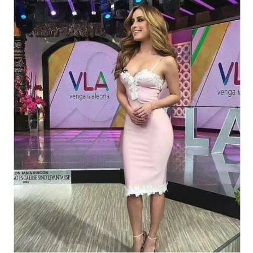 New Sexy Women Purple Grey Pink Black Blue Spaghetti Strap V-Neck Lace Bandage Dress Wholesale