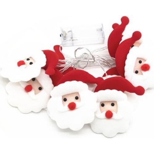 60% Hot Sale Light String Santa Claus Pattern Micro Landscape Plush Christmas Tree Hanging LED Lamp for Home