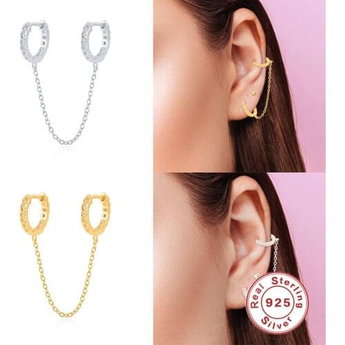 Aide 2021 Trend 1pcs 925 Sterling Silver Earrings For Women Pearl Tassel Earrings Dangle Chain Piercing Pendientes Gift Joyero
