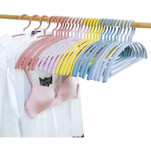 Seamless Plastic Hangers Home Adult Non-slip Dry Wet Coat Pants Clothes Hanger Home Wardrobe Space Saving Antiskid Drying Racks